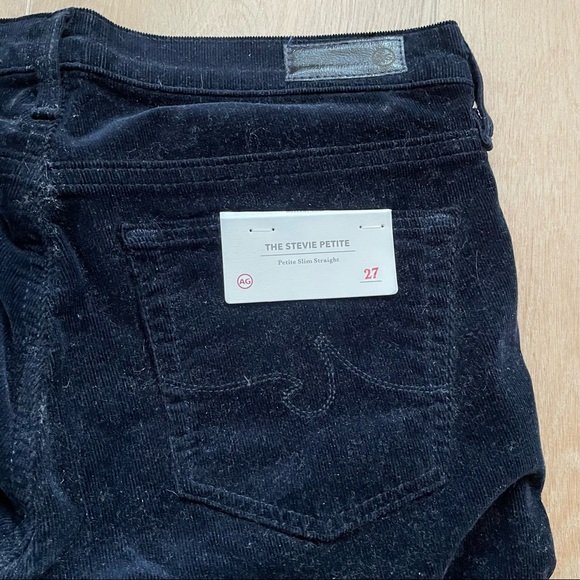 NWT AG Adriano Goldschmied the Stevie Petite Navy Cord - Picture 4 of 9